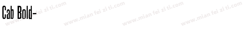 Cab Bold字体转换